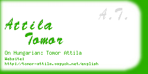 attila tomor business card